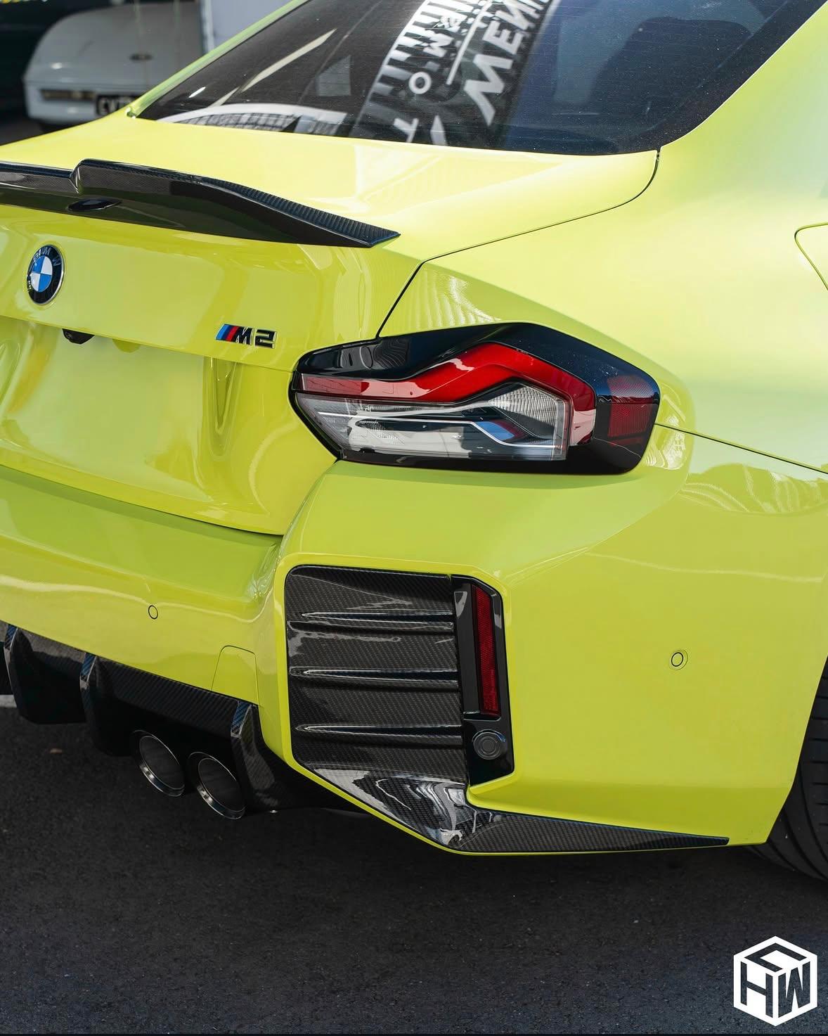 Carbon Pre-Preg M Performance Style Rear Bumper Trims for BMW M2 G87 - Image 2